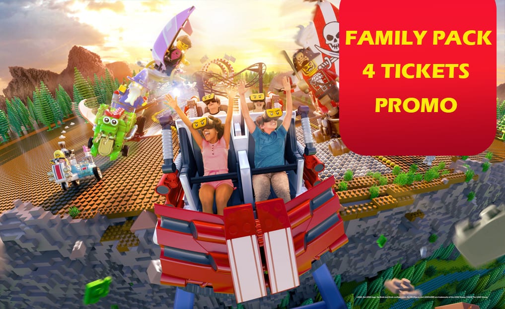 Legoland Family Pack 4 Tickets - $