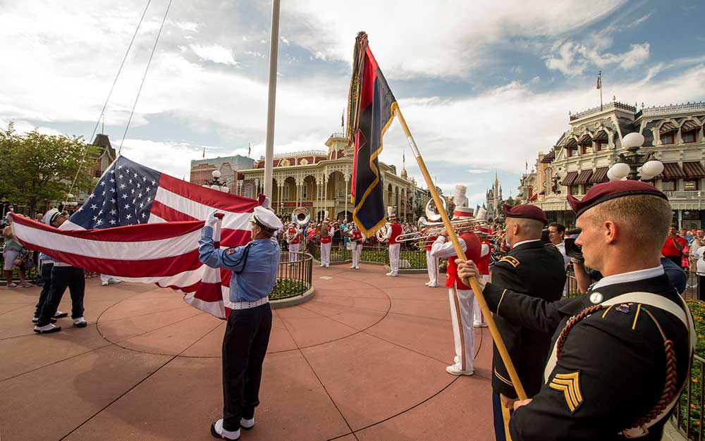 Honoring Heroes: Magic Kingdom's Flag Retreat Ceremony